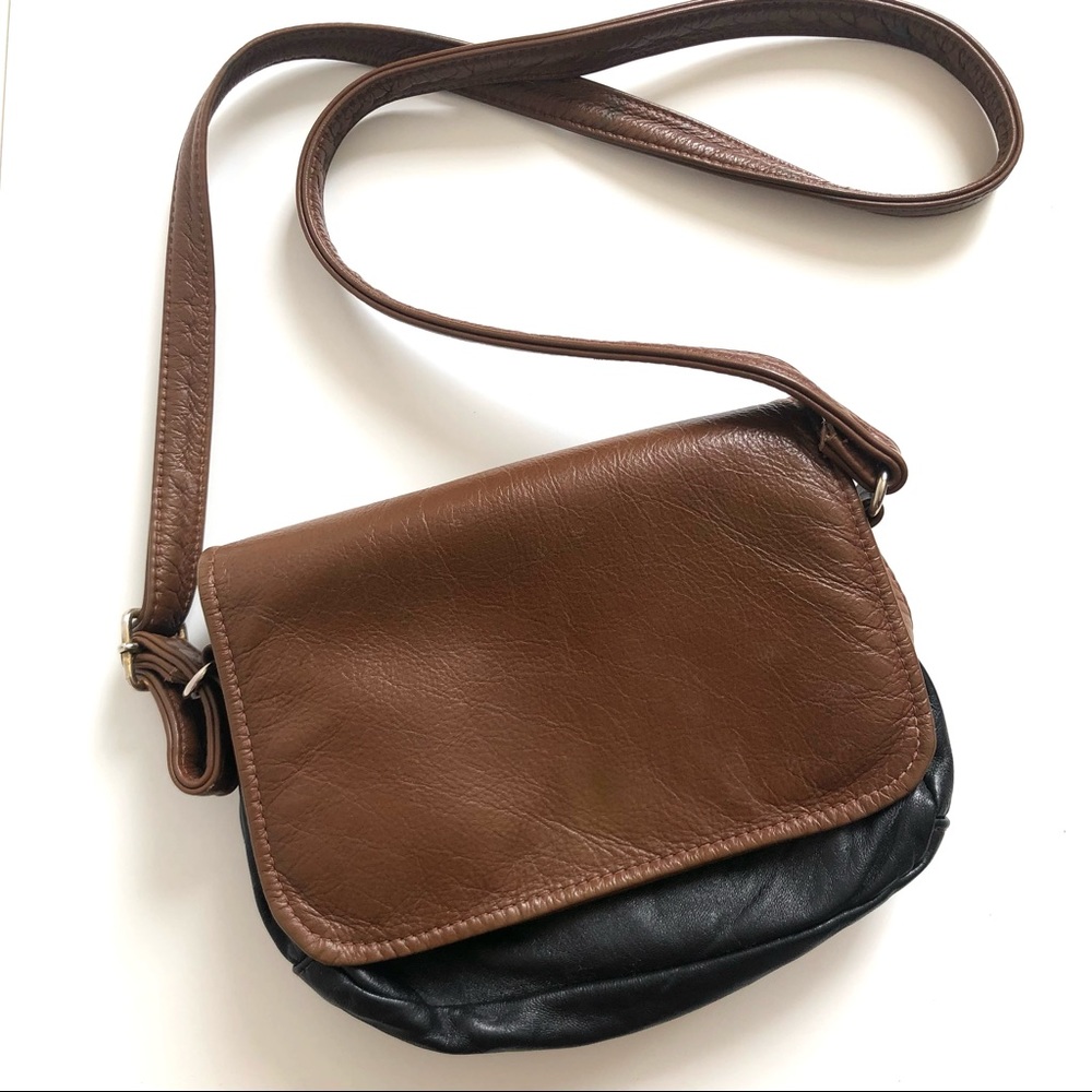 BRIXTON Vintage Leather 2-Tone Bag